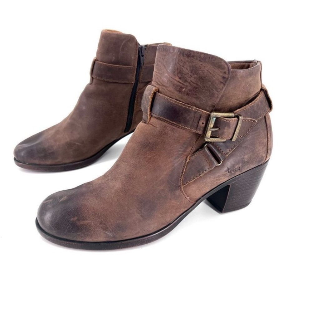 boc Distressed Brown Ankle Booties